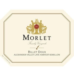 2012 Morlet Family Vineyards 'Billet Doux' Late Harvest Semillon Alexander Valley 375ml