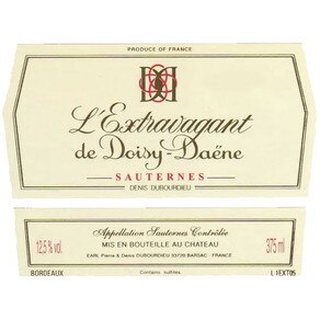 2016 Chateau Doisy Daene 'L'Extravagant' Sauternes 375ml